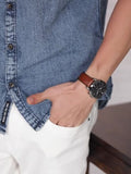 Fossil FS5512 Neutra Chronograph Men’s Watch – Grey Dial & Brown Leather Strap