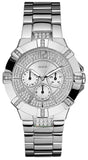 Guess W12080L1 Vista Diamonds Women's Watch – Silver Dial & Silver Steel Strap