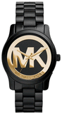 Michael Kors MK6057 Runway Quartz Women's Watch – Black Dial & Black Steel Strap