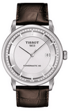 Tissot T086.407.16.031.00 Luxury Powermatic 80 Men's Watch – Silver Dial & Brown Leather Strap