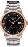 Tissot T086.407.22.051.00 Luxury Powermatic 80 Automatic Men's Watch – Black Dial & Silver Steel Bracelet