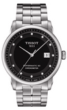 Tissot T086.408.11.056.00 T Classic Luxury Powermatic 80 Men's Watch – Black Dial & Silver Steel Strap