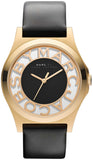 Marc Jacobs MBM1246 Henry Skeleton Quartz Women’s Watch – Black Dial & Black Leather Strap