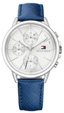 Tommy Hilfiger 1781791 Carly Quartz Women's Watch – Silver Dial & Blue Leather Strap