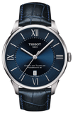 Tissot T099.407.16.048.00 Chemin des Tourelles Powermatic 80 Men's Watch – Blue Dial & Blue Leather Strap