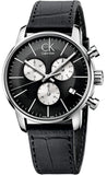 Calvin Klein K2G271CX City Men's Chronograph Watch – Black Dial & Black Leather Strap