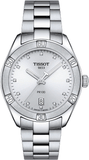 Tissot T101.910.11.036.00 T Classic PR 100 Sport Chic Lady Quartz Women's Watch – Silver Dial & Silver Steel Strap