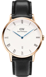 Daniel Wellington DW00100084 Classic Sheffield Men’s Watch – White Dial with Black Leather Strap