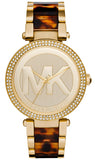 Michael Kors MK6109 Parker Chronograph Women's Watch – Gold Dial & Two-Tone Steel Bracelet