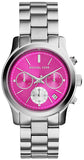 Michael Kors MK6160 Runway Chronograph Women's Watch – Pink Dial & Silver Steel Bracelet