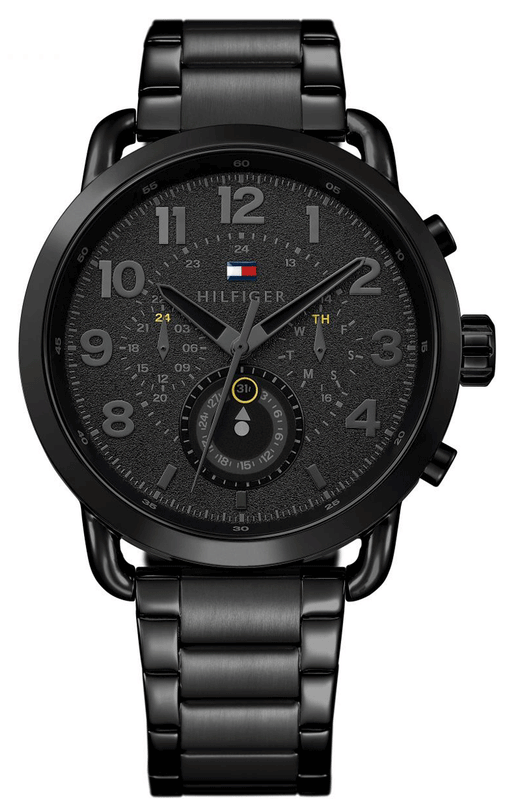 Tommy Hilfiger Briggs Black Dial Black Steel Strap Watch for Men - 1791423
