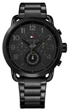Tommy Hilfiger 1791423 Briggs Men's Watch – Black Dial & Black Steel Strap
