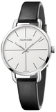 Calvin Klein K7B231CY Evan Women's Watch – White Dial & Black Leather Strap