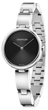 Calvin Klein K9U23141 Wavy Quartz Women's Watch – Black Dial & Silver Steel Bracelet