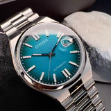 Citizen Tsuyosa NJ0151-88X Men's Automatic Watch – Blue Dial with Silver Steel Strap