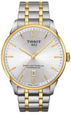 Tissot T099.407.22.037.00 Chemin des Tourelles Powermatic 80 Automatic Men's Watch – Silver Dial & Two-Tone Steel Bracelet