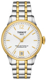 Tissot T099.207.22.037.00 Chemin des Tourelles Powermatic 80 Automatic Women's Watch – Silver Dial & Two-Tone Steel Bracelet