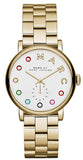 Marc Jacobs MBM3440 Baker Women's Watch – White Dial & Gold Steel Strap
