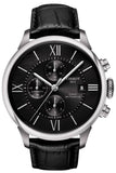 Tissot T099.427.16.058.00 T-Classic Chemin Des Tourelles Chronograph Men's Watch – Black Dial & Black Leather Strap
