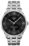 Tissot T099.408.11.058.00 T-Classic Chemin des Tourelles Powermatic 80 COSC Automatic Men's Watch – Black Dial & Silver Steel Bracelet
