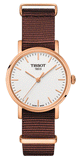 Tissot T109.210.37.031.00 Everytime Desire Women's Watch – White Dial & Maroon NATO Strap