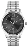 Hugo Boss 1513614 Officer Quartz Men's Watch – Black Dial & Silver Steel Strap