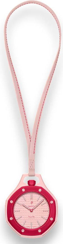 Swatch x AP Royal Pop Pink Dial Pink Leather Strap Watch for Women - Otto Rosso