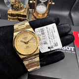 Tissot T137.207.33.021.00 PRX Powermatic 80 Men's Watch – Gold Dial & Gold Steel Strap