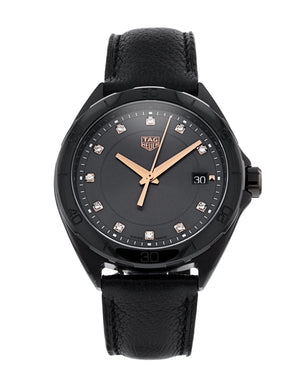 Tag Heuer Formula 1 Quartz Diamonds Black Dial Black Leather Strap Watch for Women - WBJ1317.FC8230