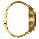 Nixon 48-20 Chrono Gold Dial Gold Steel Strap Watch for Men - A486-502
