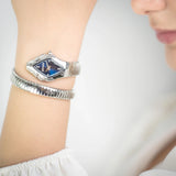 Just Cavalli Ferocious Blue Dial Silver Steel Strap Watch for Women - JC1L306M0015