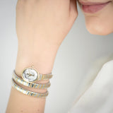 Just Cavalli After Party Silver Dial Two Tone Steel Strap Watch for Women - JC1L269M0055