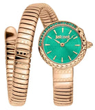 Just Cavalli Enchanting Green Dial Rose Gold Steel Strap Watch for Women - JC1L301M0055