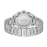 Hugo Boss Grand Prix Chronograph Green Dial Silver Steel Strap Watch for Men - 1514266