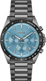 Hugo Boss Strike Chronograph Blue Dial Black Steel Strap Watch for Men - 1514242