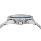 Emporio Armani Diver Chronograph Blue Dial Silver Mesh Strap Watch for Men - AR11587