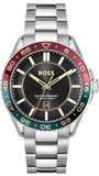 Hugo Boss Runner 3H Black Dial Silver Steel Strap Watch for Men - 1514210