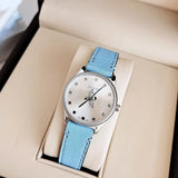 Gucci G Timeless Silver Dial Blue Leather Strap Watch for Women - YA1265039