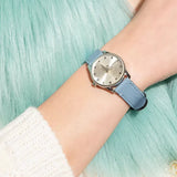 Gucci G Timeless Silver Dial Blue Leather Strap Watch for Women - YA1265039