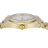 Emporio Armani Federica Mother of Pearl White Dial Gold Steel Strap Watch for Women - AR11657