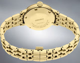 Seiko Presage Cocktail Time Automatic Diamonds Gold Dial Gold Steel Strap Watch for Women - SRE018J1