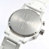 Nixon 51-30 Chronograph White Dial White Steel Strap Watch for Men - A083-1255