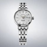 Seiko Presage Cocktail Time Automatic Diamonds White Dial Silver Steel Strap Watch for Women - SRE017J1