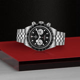 Tudor Black Bay Chrono Black Dial Silver Steel Strap Watch for Men - M79360N-0013