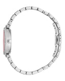 Just Cavalli Chiarezza Snake Core Pink Dial Silver Steel Strap Watch for Women - RC5L078M0015