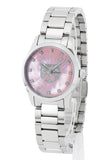 Gucci G Timeless Diamonds Pink Mother of Pearl Dial Silver Steel Strap Watch for Women - YA1265025