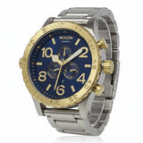 Nixon 51-30 Chronograph Blue Dial Silver Steel Strap Watch for Men - A083-1922