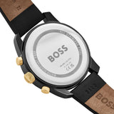 Hugo Boss 1514003 Trace Chronograph Men's Watch – Black Dial & Black Leather Strap