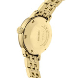 Seiko Presage Cocktail Time Automatic Diamonds Gold Dial Gold Steel Strap Watch for Women - SRE018J1