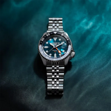 Seiko 5 Sports SKX Racers Heritage Velocity Blue Dial Silver Steel Strap Watch for Men - SSK045K1